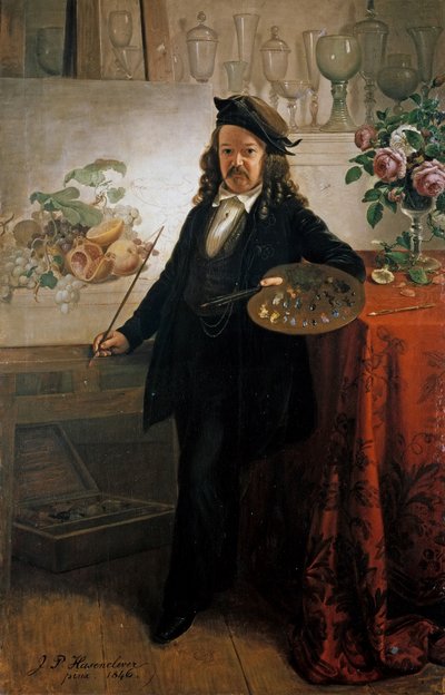Portrait of Johann Wilhelm Preyer by Johann Peter Hasenclever